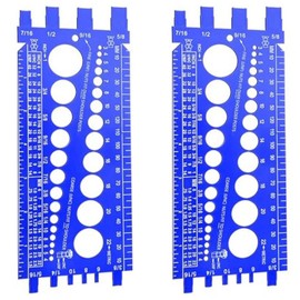 Tsudoku 2Pc Nut Bolt Thread Gauge Checker Bolt Size and Thread Gauge Bolt Nut Thread Measure Gauge Bolt and Nut Identifier
