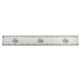 'Farm Tractor' 30cm (12 Inch) White Plastic Ruler (RL00091434)