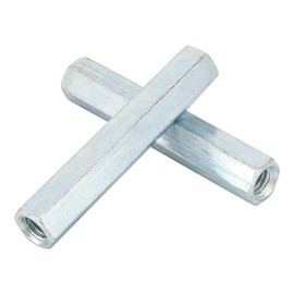Jadeshay Long Rod Nut M8 * 66 Hex Hexagonal Sleeve Coupling Nut 2 Pieces Threaded Fasteners Thread Straight Fitting Hex Rod Studding