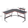 VICTONE L Shaped Gaming Desk, Corner Desk with Monitor Stand,