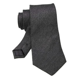 JEMYGINS Men's Classic Cotton Checked Tie Clip Set with Pocket Square Multi-Coloured, gray
