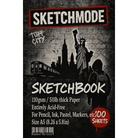 Tuff City Sketchbooks SketchMode Cover – Urban Velocity - A5 Sketchbook for Artists, & Creators