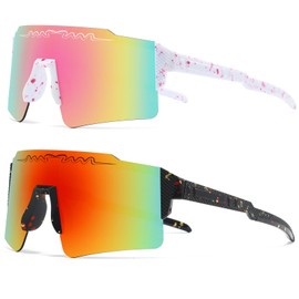 VAGHOZZ 2 pcs Youth Baseball Glasses Boys Girls Kids UV400 Teen Softball Sunglasses Shades Young Men Women Football Eyewear - HYE34