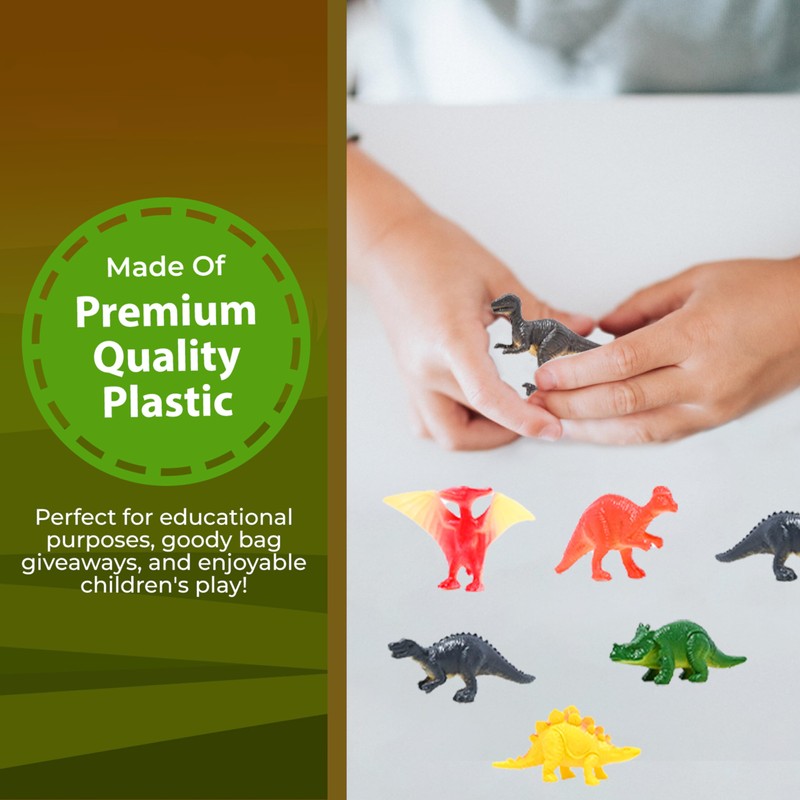 100 Piece Party Pack Mini Dinosaurs - Plastic Mini Educational