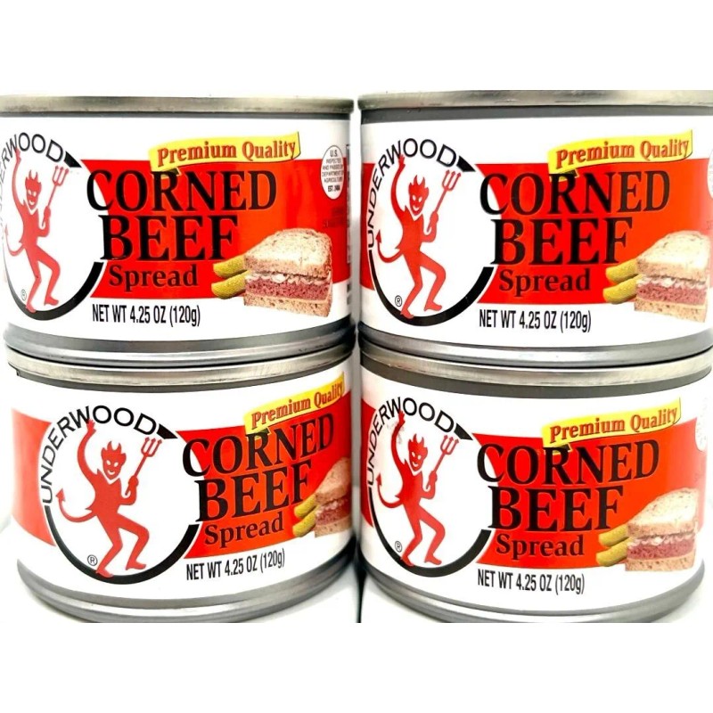 Underwood Premium Quality Corned Beef Spread 4.25 oz (Pack of
