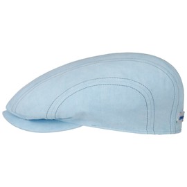Stetson Organic Cotton Sustainable Flat Cap Peaked Cap Flat Cap Cotton Cap Women / Men - Made in the EU with Peak Spring Summer, lightblue
