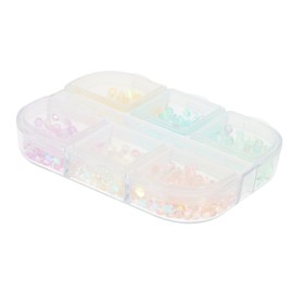 Outanaya 1 Box Delicate Resin Nail Charms Color Mermaid Bubble Beads DIY Nail Art Accessories Unique Manicure Ornaments