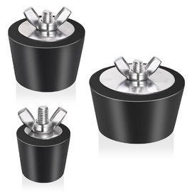 Set of 3 Pool Plugs in 3 Sizes (1", 1.5", 2") with Stainless Steel Screws for Inground and Above Ground Pools