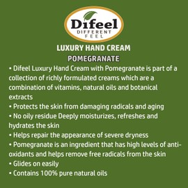 Difeel Pomegranate 01POM New York Natural Hand Cream 1.4 oz (40 g)