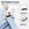 ZALAOR 6 PCS Padded Duvet Clips - Pinless Quilt Cover