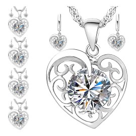 High Monaco - Joyeria Set De Cadenas Y Aretes, Mxvyc-005, 5pzas, Corazón,