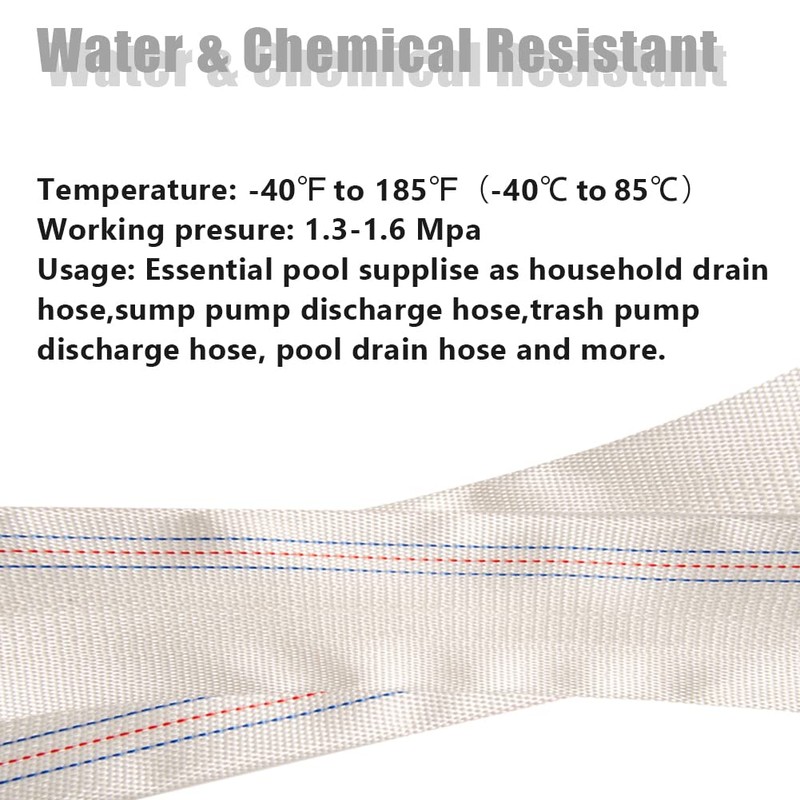 QuQuyi 6" x 30 FT Heavy Duty Reinforced PVC Swimming