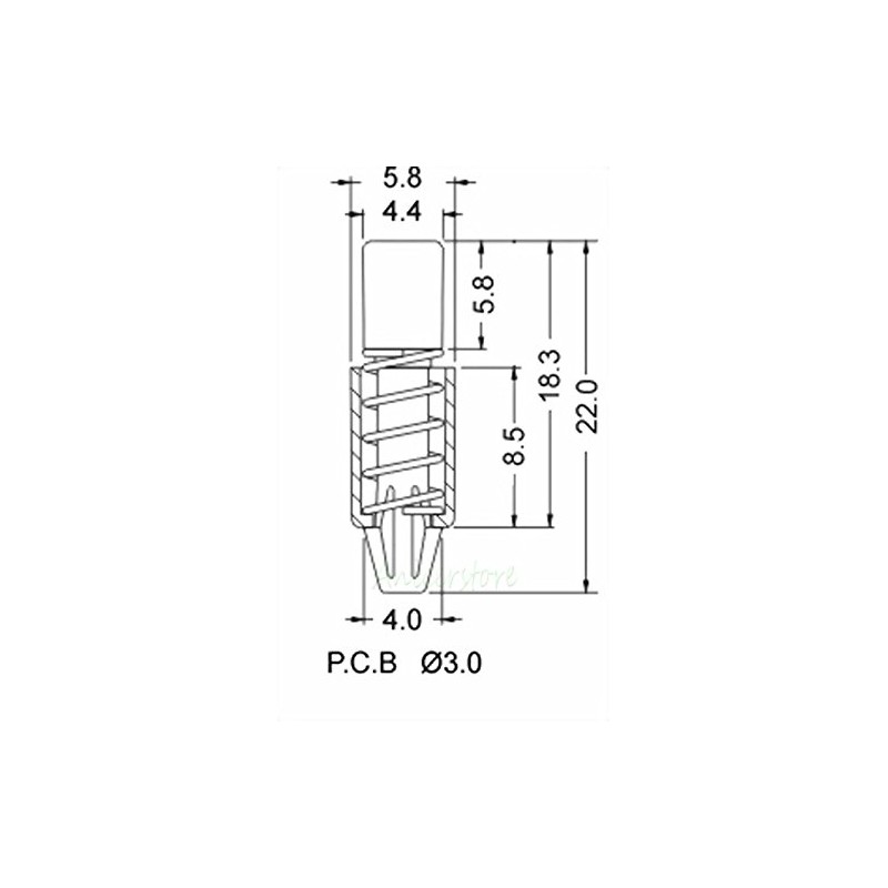 50pcs Spring Rivet Fastener Push Pin Mounting Screws for PC