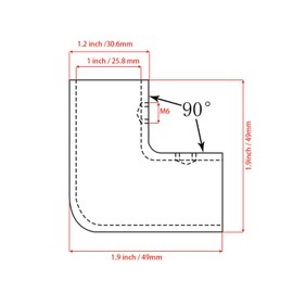SHENGHUISS Boat Hand Rail Fitting Marine Grade 316 Stainless Steel Polished Pipe Connector with L Shape Hex Key (1 inch 90 Degree)