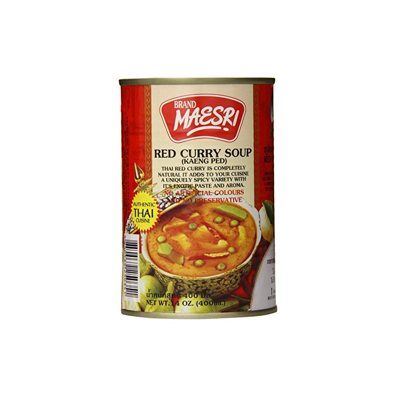 MaeSri Red Curry Soup, 14 Ounce (Pack of 12)