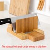 Kunovo Bamboo Pot Lid Holder,Cutting Board Organizer,Baking Sheet/Pan Organizer Rack