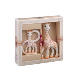 Sophie la Girafe – Geschenkbox zur Geburt + Beißring – 100 % Naturkautschuk – Aktivitätsset für Kinder – Frühes Lernspielzeug