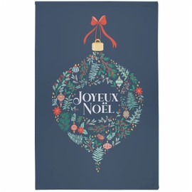 Ulster Weavers Joyeux Noël Recycled Cotton Blend Tea Towel, Made in Northern Ireland, United Kingdom, Multi-Colour