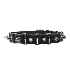 Manfnee PU Leather Studded Choker Bracelet Punk Rock Spike Rivet Collar Necalce Wristband Cuff