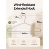 Baseca Metal Hangers 20 Pack, 4mm Heavy Duty 201 Stainless