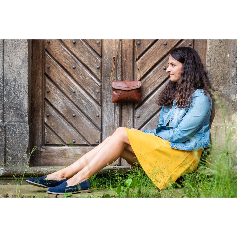 LECONI LE3078 Women's Small Shoulder Bag Clutch Cross Bag Natural