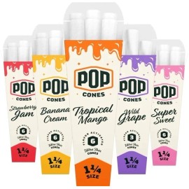 POP Cones 1-1/4 Ultra Thin Variety Pack - 25 Packs, 6 Cones per Pack