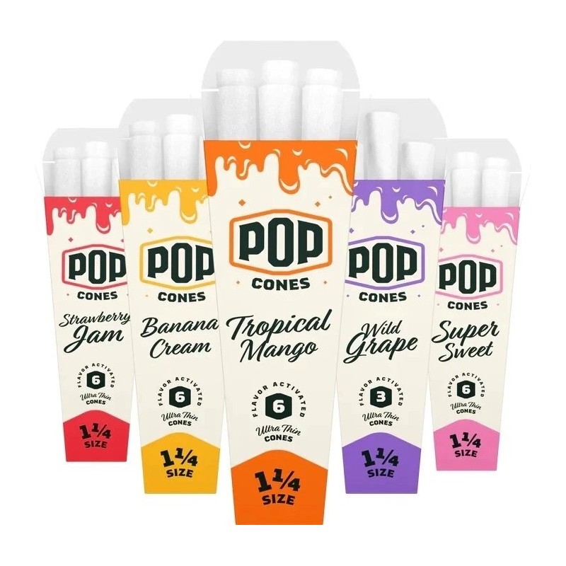 POP Cones 1-1/4 Ultra Thin Variety Pack - 25 Packs,
