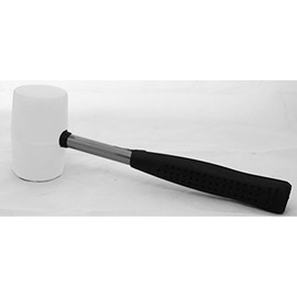 JB_12619 Rubber Mallet 65 mm with Metal Handle Rubberised White Head Weight 550 g Length 30.0 cm
