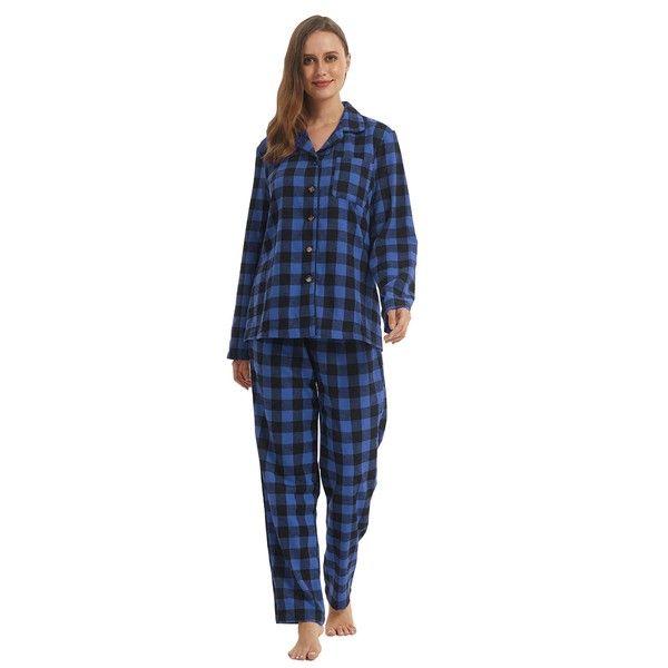 YUSHOW Womens Flannel Pajama Sets Long Sleeve Pj set for