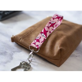 Country Brook Design - Pink Sharks Lightweight Wristlet Keychain Fob