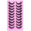 TNFVLONEINS Wispy Lashes Natural Look Fluffy Eye Lashes Mink 10