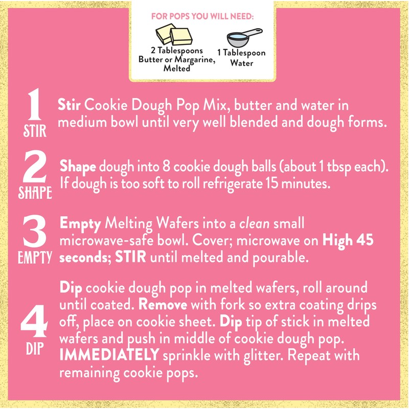 Betty Crocker Wicked Cookie Dough Pop Kit, Color Changing, Vanilla