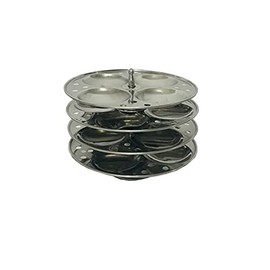 Best Stainless Steel Idli Maker 4-Rack cooker idli steamer Idli Stand steel Plates Idli Stand, Idly stand 4 Tier SS idali stand Makes 16, Silver Kitchen Appliances, cookware utensils
