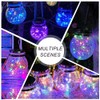 Solar Hanging Lights Outdoor 2 Pack, 20 RGB LED Waterproof