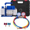 Happybuy 3 CFM 1/4HP Single-Stage Vacuum Pump, HVAC Refrigeration Kit,