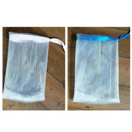 BUGUUYO 2pcs Exfoliating Soap Saver Pouch Net Cleanser Handmade Soap for Making