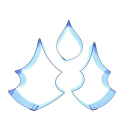 Poinsettia Stainless Steel Sugarcraft Cutters - Set of Three Cutters 58x45mm, 56x36mm and 35x21mm