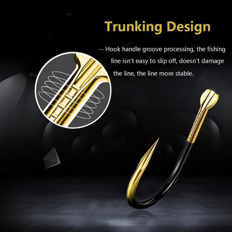 AMHDV Small Barbless Fishing Hook with Line, Tiny Fish Hooks