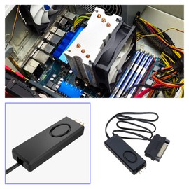 EMSea ARGB Controller ARGB Power Supply Controller for 3 Pin 5V ARGB Splitter Cable Plastic LED Lighting SATA Pin RGB Controller