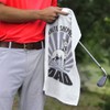 Style In Print Golf Towel Dad White Shepherd Dog Cotton