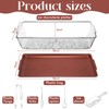 16" x 9" Chilled Serving Tray with lids,Walnut,1 Set