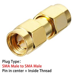 TengKo RF Coaxial Adapter Connector SMA Coax Jack Connector SMA Male to Male (Pack of 10)