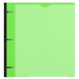 LETVPVOW All-in-one Telescoping Binder Notebook，Refillable Binder, Elastic Rubble Spine, Customized Front Cover, Catalog Back Pocket, 5 Subject Dividers (Telescoping Notebook-Green, 1pcs)