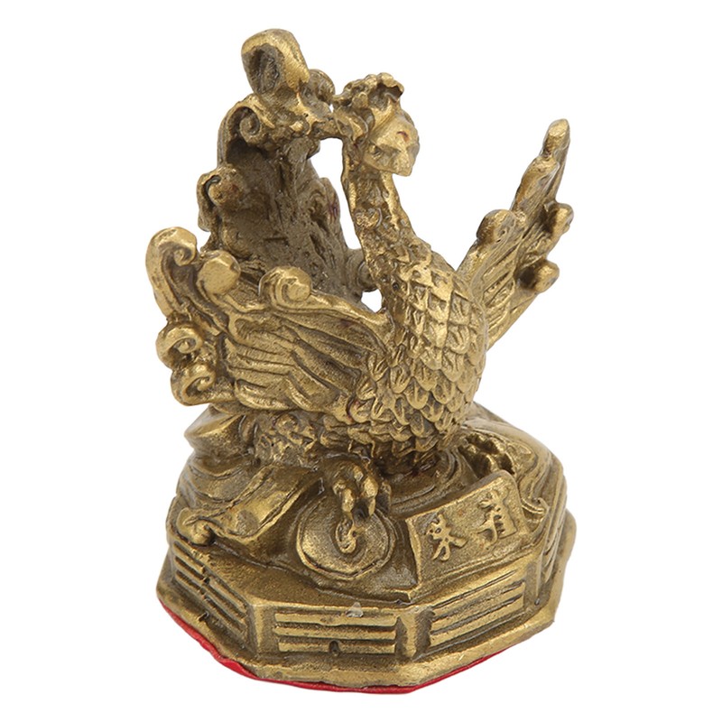 Brass Phoenix Statue High Hardness Good Gloss Phoenix Decorative Figurines