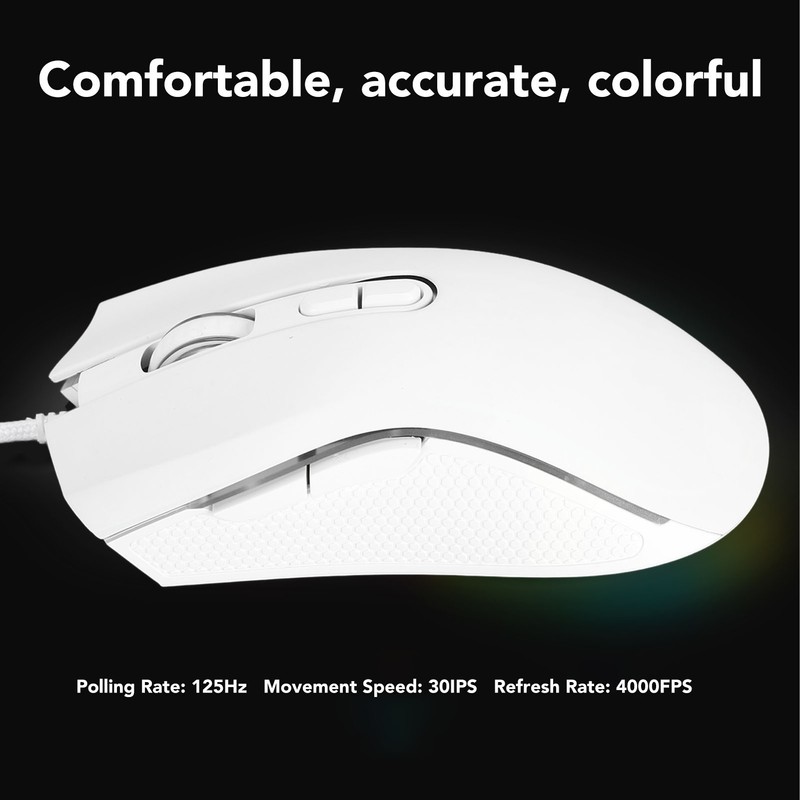 Gaming Mouse Wired Ergonomic USB Optical Computer Mouse with Colorful
