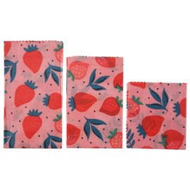 Byttlerom 1Set Reusable Beeswax Cloth Wrap Food Fresh Bag Lid Jungle Bees Wax Wrap for Sandwich Cheese