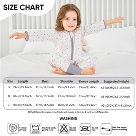 Baby Sleeping Bag with Legs Long Sleeve 100% Cotton Wearable Blankets 0.5 TOG Baby Sleep Sack Toddler Infant Unisex Baby Sleeping Bag for Boys and Girls 6-12 Months (White Stars)