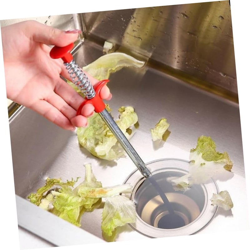 jojofuny Drain Hair Remover Tool Flexible Spring Snake Drain Unclogger