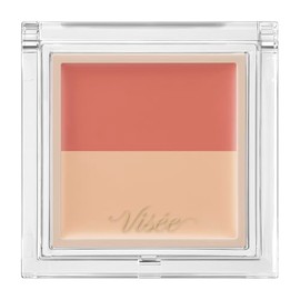 Visee Color Duo Trick Concealer 05 Red Trick (Light Beige) Concealer, Bear, Cover, Compact, Orange, Multicolor, 0.09 oz (2.5 g)