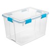 Sterilite 80 Qt Gasket Box, Stackable Storage Bin with Latching